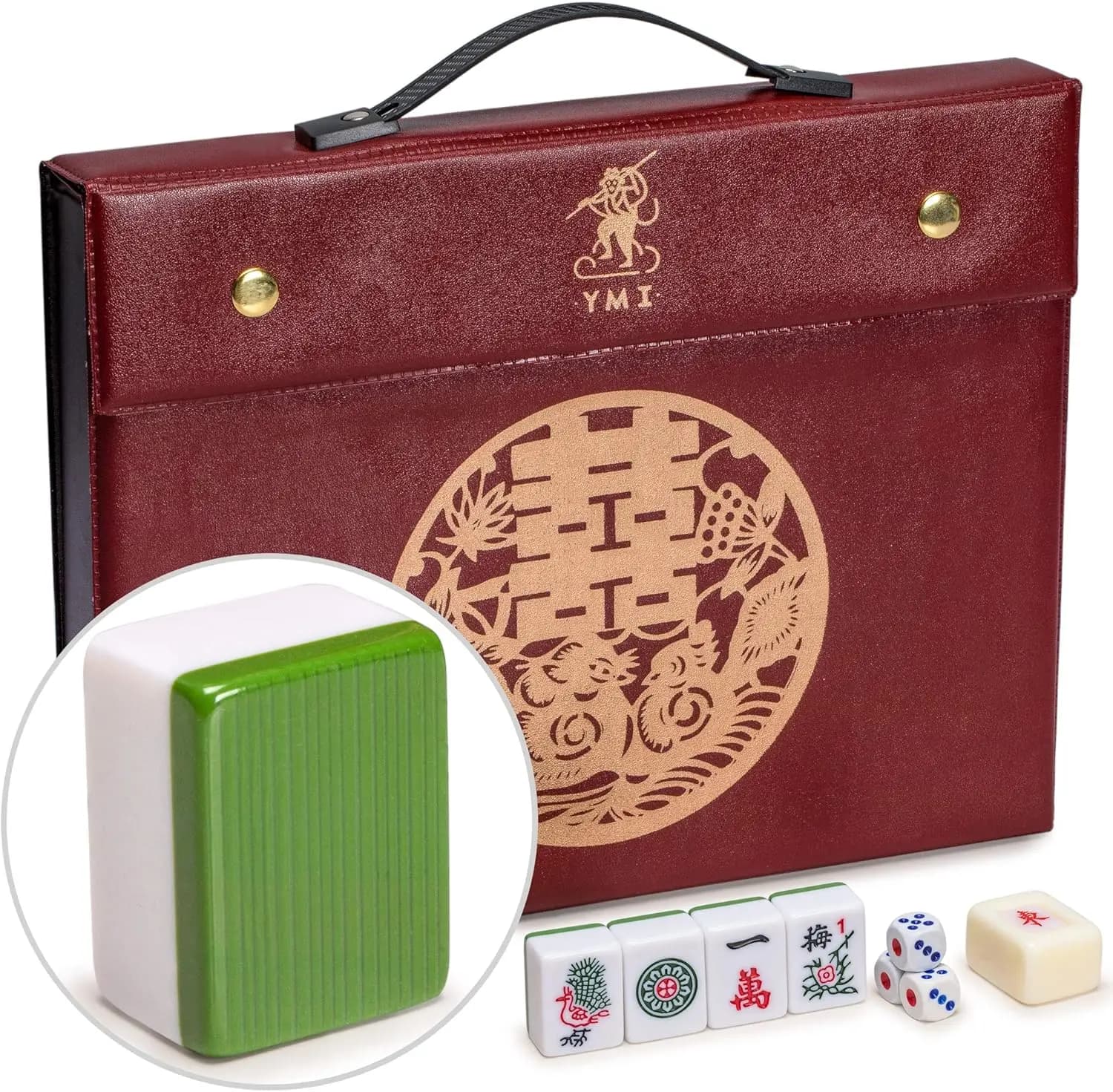 Set di Mahjong Cinese con 146 Tessere di Dimensioni Medie, Professionale per Gioco Tradizionale