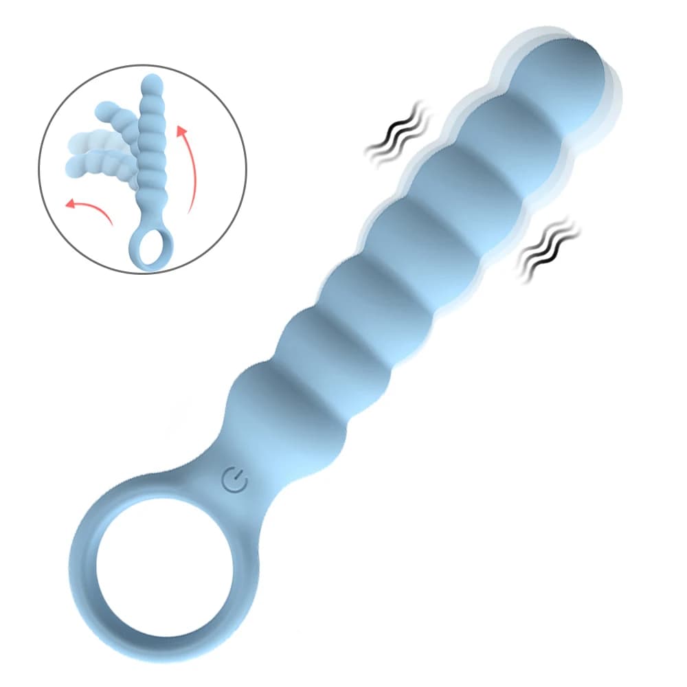 Giocattoli adulti del sesso Perline anali vibranti Butt Plug per uomini Donne Vibratore anale Massaggiatore della prostata Palline anali Masturbatore maschile in silicone