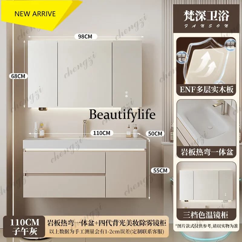 M178 Bath Cabinet Mirror Vanities Cheap Narrow Bathroom Cabinet Sink Bag Kitchen Organizer Hotel Furniture Home Shelving