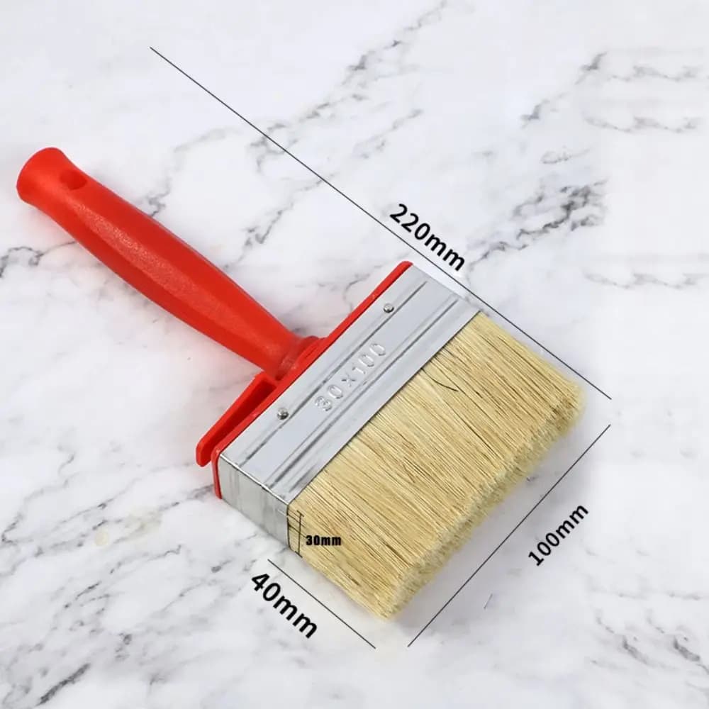 Pennello ispessito con rinforzo a rivetti Applicazione uniforme Pennello da parete a setole morbide Manico in plastica Strumento per la pulizia Utensili per spazzolare le pareti