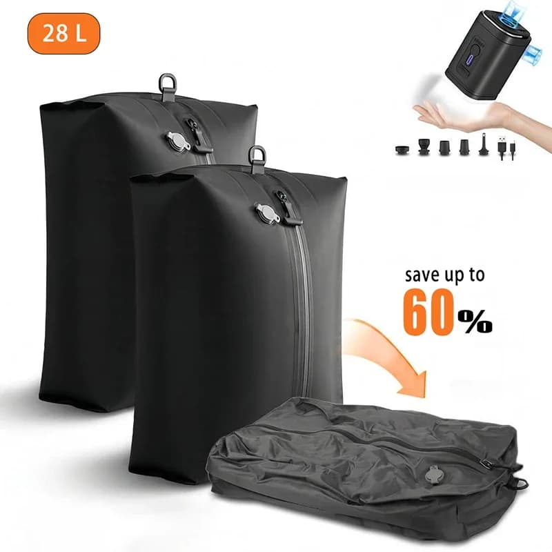 Holiday Travel Compression Bags Closet Storage Luggage Organizer, Vacation Essentials Waterproof Reusable Space Saver Packing