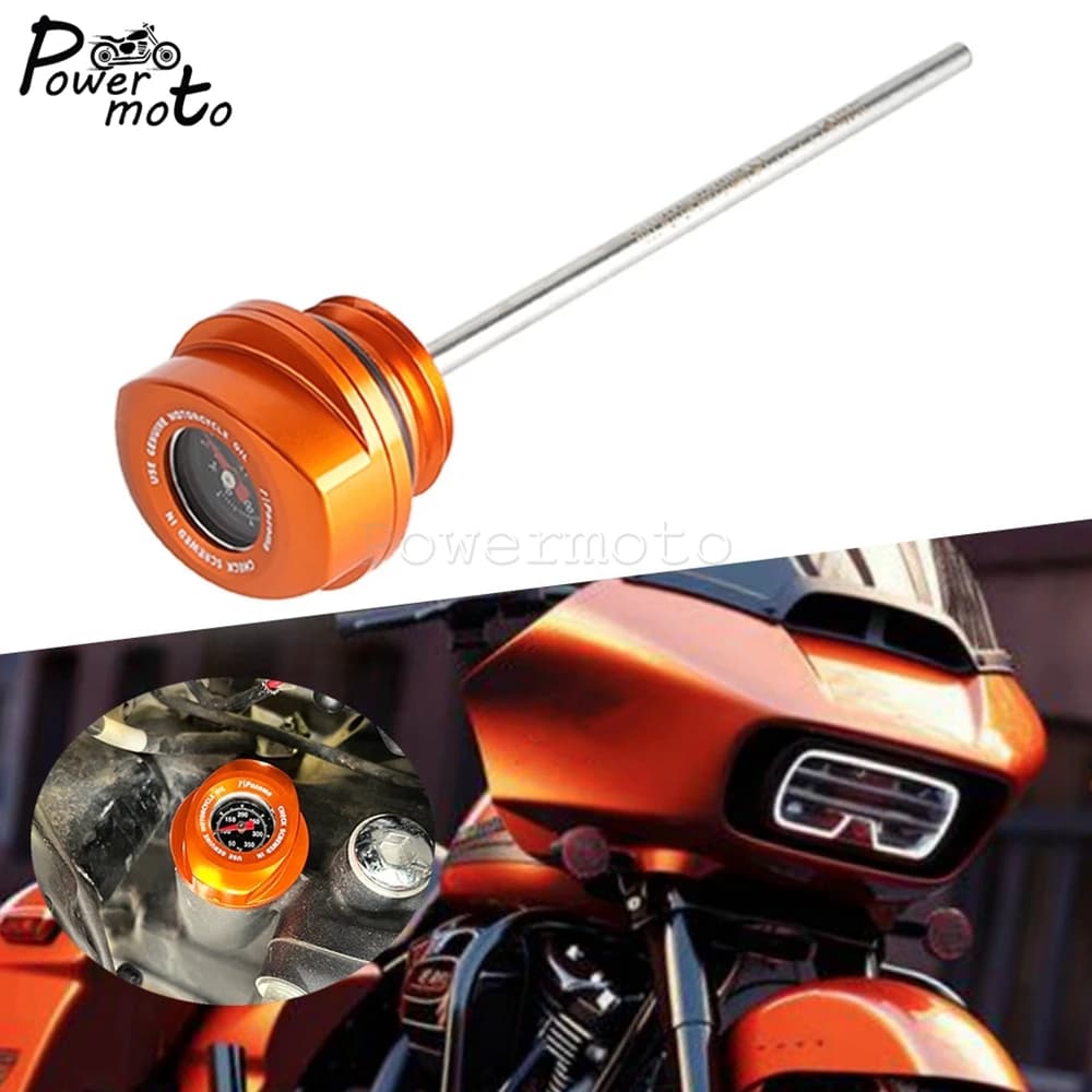 Moto Astina di Livello Olio Per Harley Touring Olio Motore Termometro Gauge Road Glide FLTRX ST CVO FLTRXSTSE 2024 FLTRXSE 2023-2024