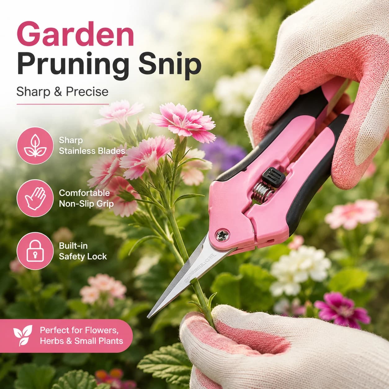 Gardening Scissors Pruning Tool for Bonsai Roses Flowers Shears Branch Cutter Stainless Steel Pruning Shears Fruit Picking