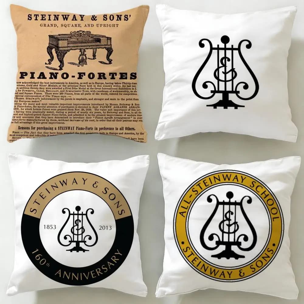 Federa per cuscino classica della marca Steinway & Sons, morbida e facile da lavare, versatile per divano, letto, viaggi e ufficio