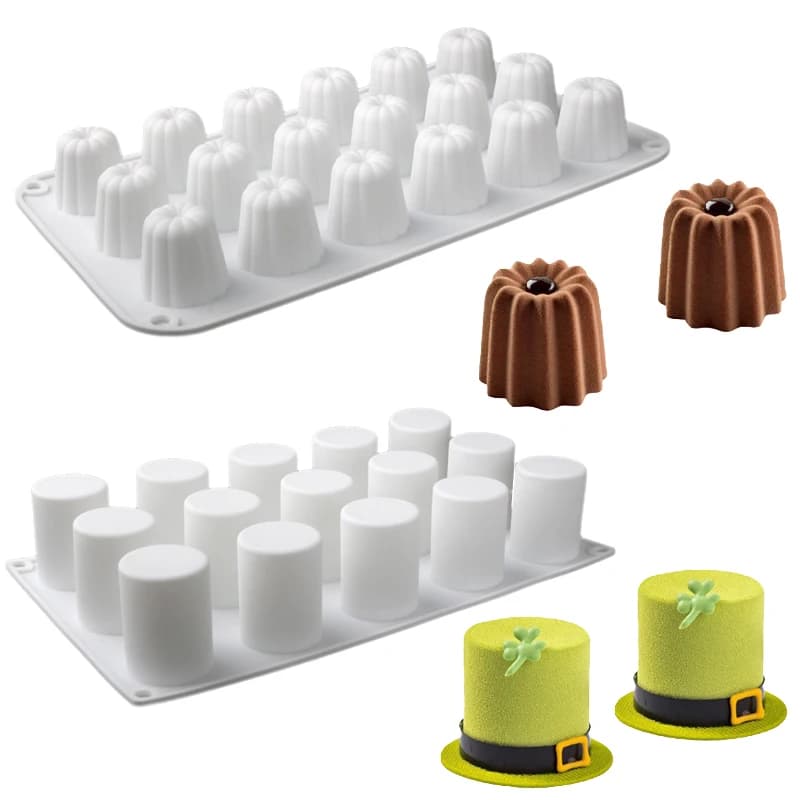 Stampi per torte in silicone per uso alimentare Stampi per torte cilindrici per mousse Utensili da cucina per dessert Stampo per candele fatto in casa Stampo per sapone