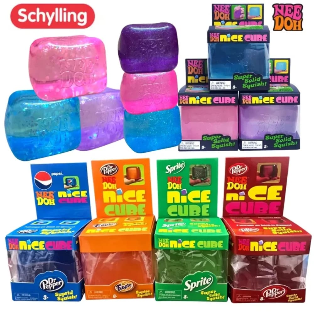 NeeDoh Nice Cube Series of Products Stress Relief Toy Soft Squeeze Fidget Cube for Kids & Adults Anxiety Relief Sensory Toy