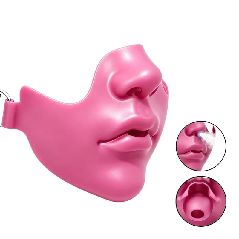Soft Silicone Half Face Mask with Adjustable Breathable Nose Hole Design for Couple Role Play Bondage Game Adult Party Sex Toy