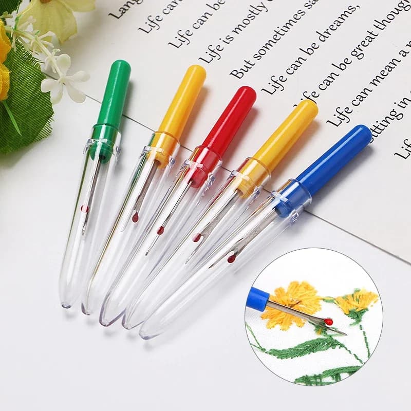 2Pcs Heavy Duty Seam Ripper Thread Remover Stitch Unpicker Sewing Tool Kit Abrasion Resistant Non Deforming with Clear Safety