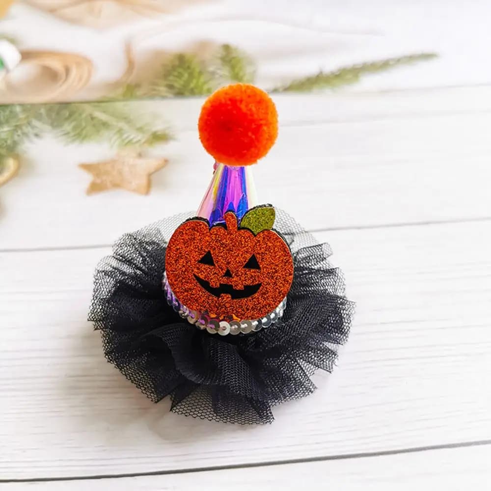 Party Lace Cartoon Halloween Gift Ghost Children Hairpin Hair Accessories Halloween Headwear Halloween Hat Hair Clip