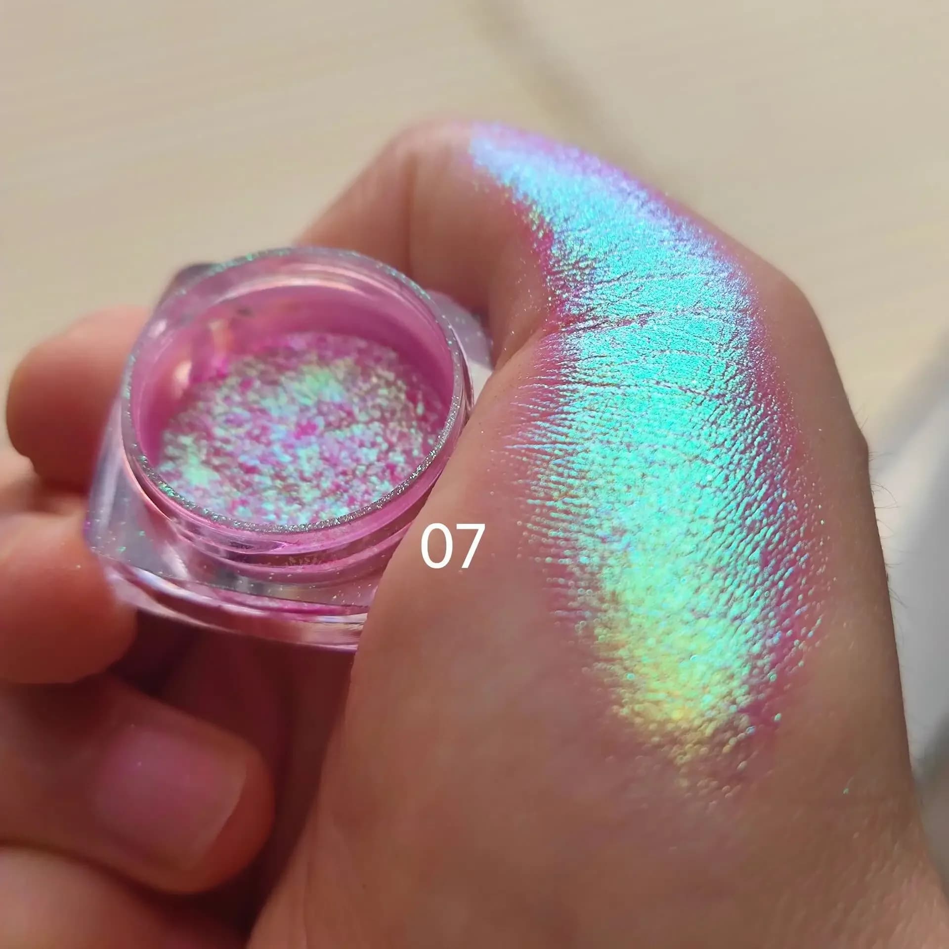 Colorful Camaleonte Umbrella Multi Color Pigments High pigmentation Metal Umbrella Glitter Palette for Eyes Polished Cosmetic Makeup