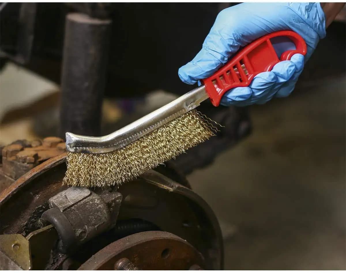Spazzola in filo metallico resistente, detergente antiruggine, strumento pratico per barbecue, griglie, lavori di pulizia domestici e industriali