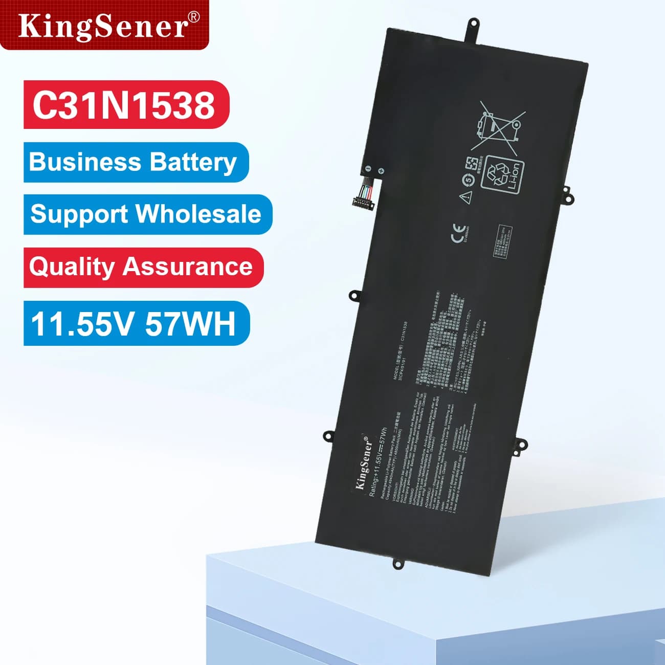 KingSener C31N1538 Laptop Battery For ASUS ZenBook Q324UA UX360UA UX360UA-C4010T UX360UAK Series C31Pq9H 0B200-02080000 57WH