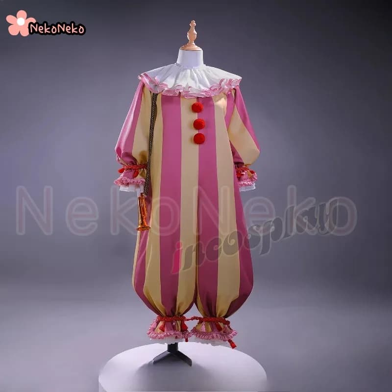 Clown Cosplay Costume Outfit Scarf Leg Covers Wristband Uniform Props Accessoires Set Carnival Party Halloween Carnival Suit