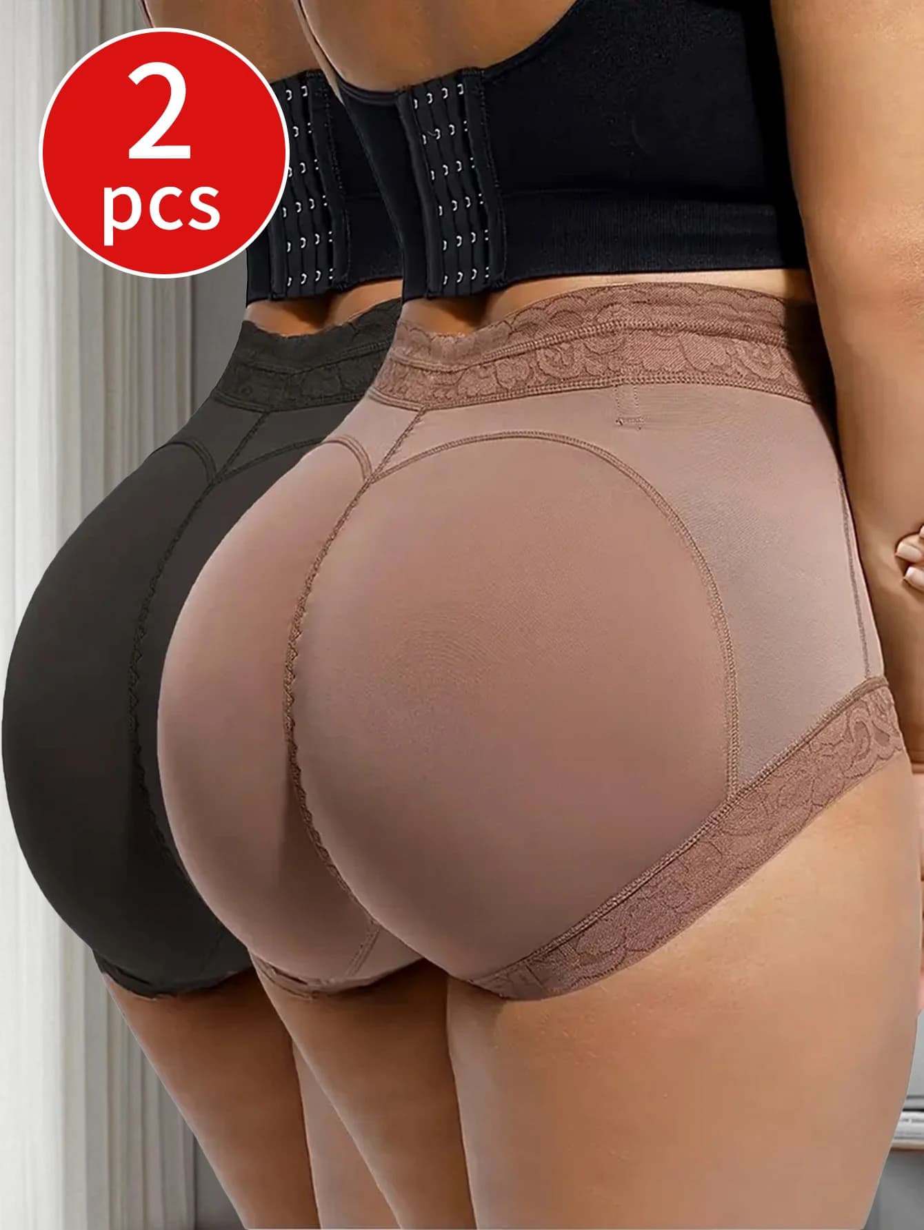 2PCS Women High Compression Reducing and Shaping Girdles Panties Tummy Control Butt Liure Corrector Tummy Control Shorts