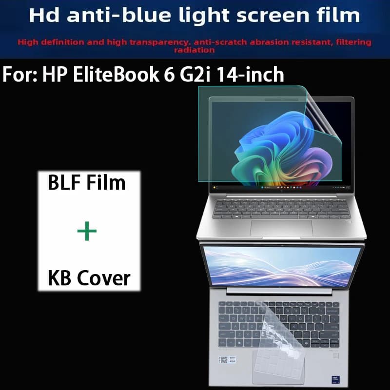 For HP EliteBook 6 G2i G2a 14-inch Keyboard Film Laptop Toughened Film Screen Protective Film Anti-Blue Film Matte Film