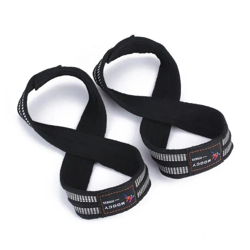 1 pair Figure 8 Weight lifting straps DeadLift wrist strap for tractions Horizontal bar Powerlifting gym Fitness bodybuilding