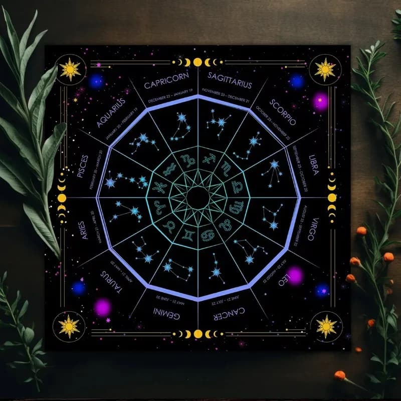 1pc Tarocchi Carta Tovaglia Divinazione Altare Panno Gioco da tavolo Fortuna Astrologia Oracle Card Pad Tovaglia Decor Home Decor
