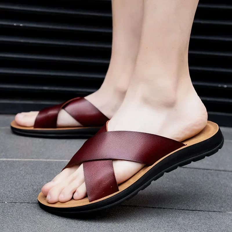 Men's Slippers Summer Large Size Outdoor Beach Casual Sandals Trend Men Shoes Flat Non-slip Comfortable Shoes Zapatillas