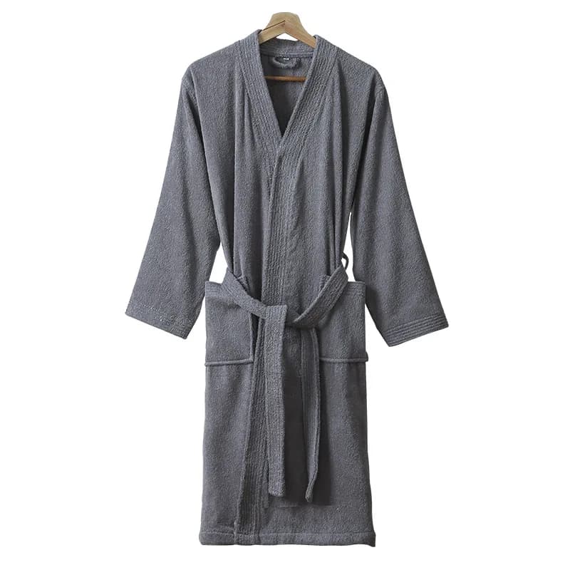 Accappatoio Kimono in Spugna 100% Cotone per Adulti, Morbido e Assorbente, per Donna e Uomo, Ideale per Autunno, Bagno, Notte, Hotel e SPA
