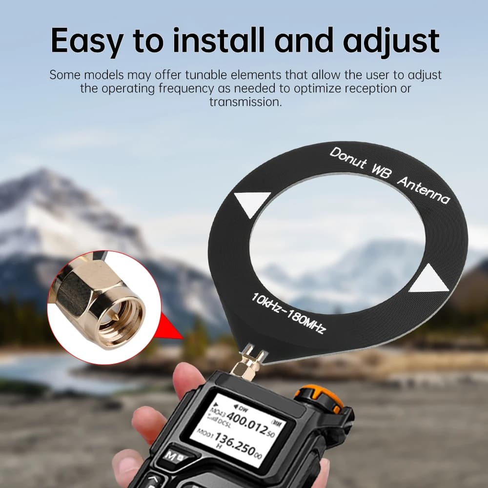 Amplificatore di transimpedenza Donut SW Antenna 10kHz-180MHz Donut Antenna per radio Walkie Talkie Modulo AM Antenna a onde medie
