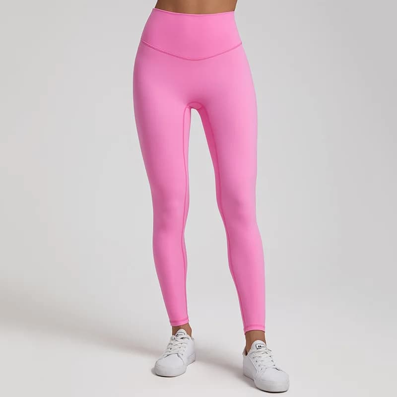 Pantaloni sportivi da donna morbidi in tinta unita Abbigliamento da allenamento Push Up Vita alta Burro Yoga Legging Palestra atletica Allenamento completo Jog