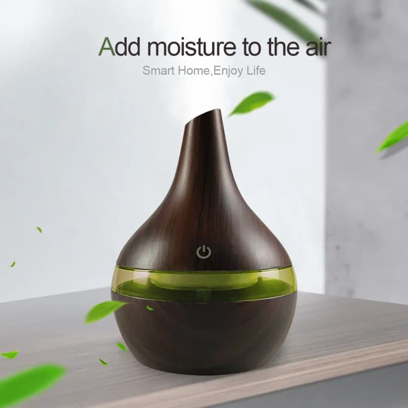 Umidificatore USB portatile da 300 ml e diffusore per aromaterapia per casa, ufficio, viaggi - Include oli essenziali, funzionamento silenzioso, automatico