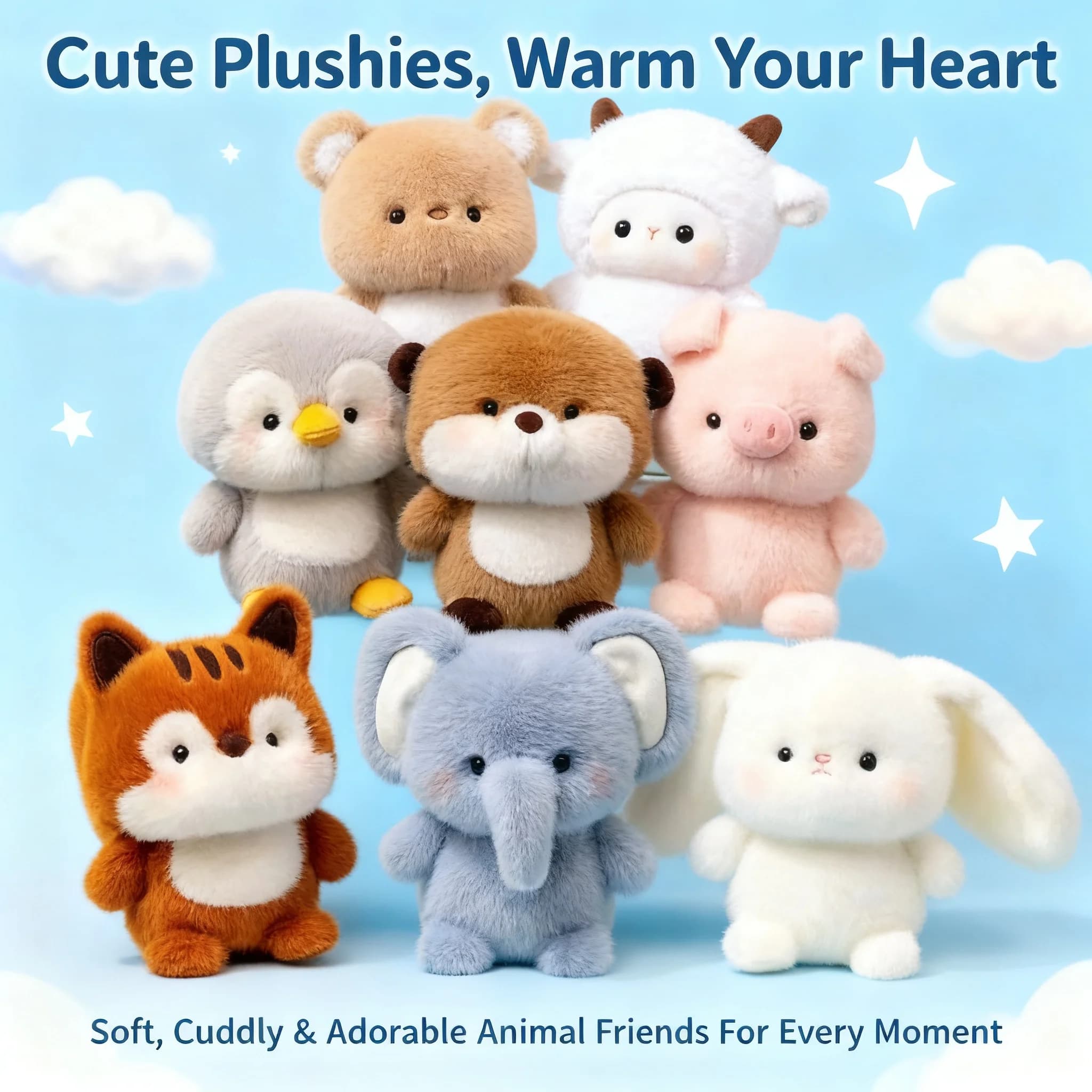 Peluche Capibara da 16 cm, Simpatico Cuscino Animale Imbottito, Orsetto da Notte, Bambola Compagna, Regalo