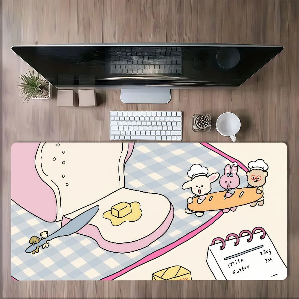 Cane pecora Kawaii simpatico tappetino per mouse rosa tappetino per mouse ispessito antiscivolo grande cuscino da gioco Lockedge per ufficio studente