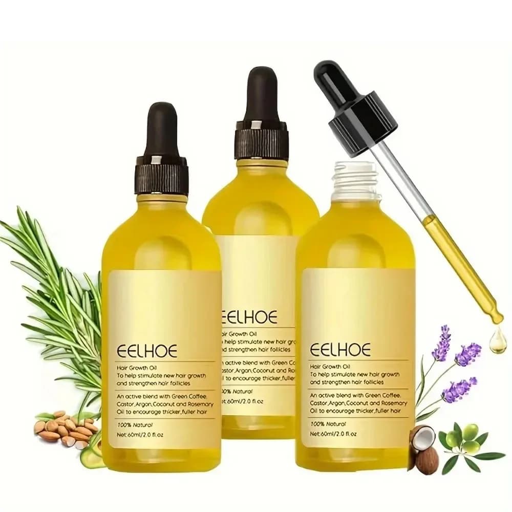 1/2/3 pz Olio Naturale per la Crescita dei Capelli al Rosmarino, Anti-Caduta, Ricrescita, Idratante, Riparatore, Anti-Calvizie, Siero Olio per Crescita Rapida dei Capelli
