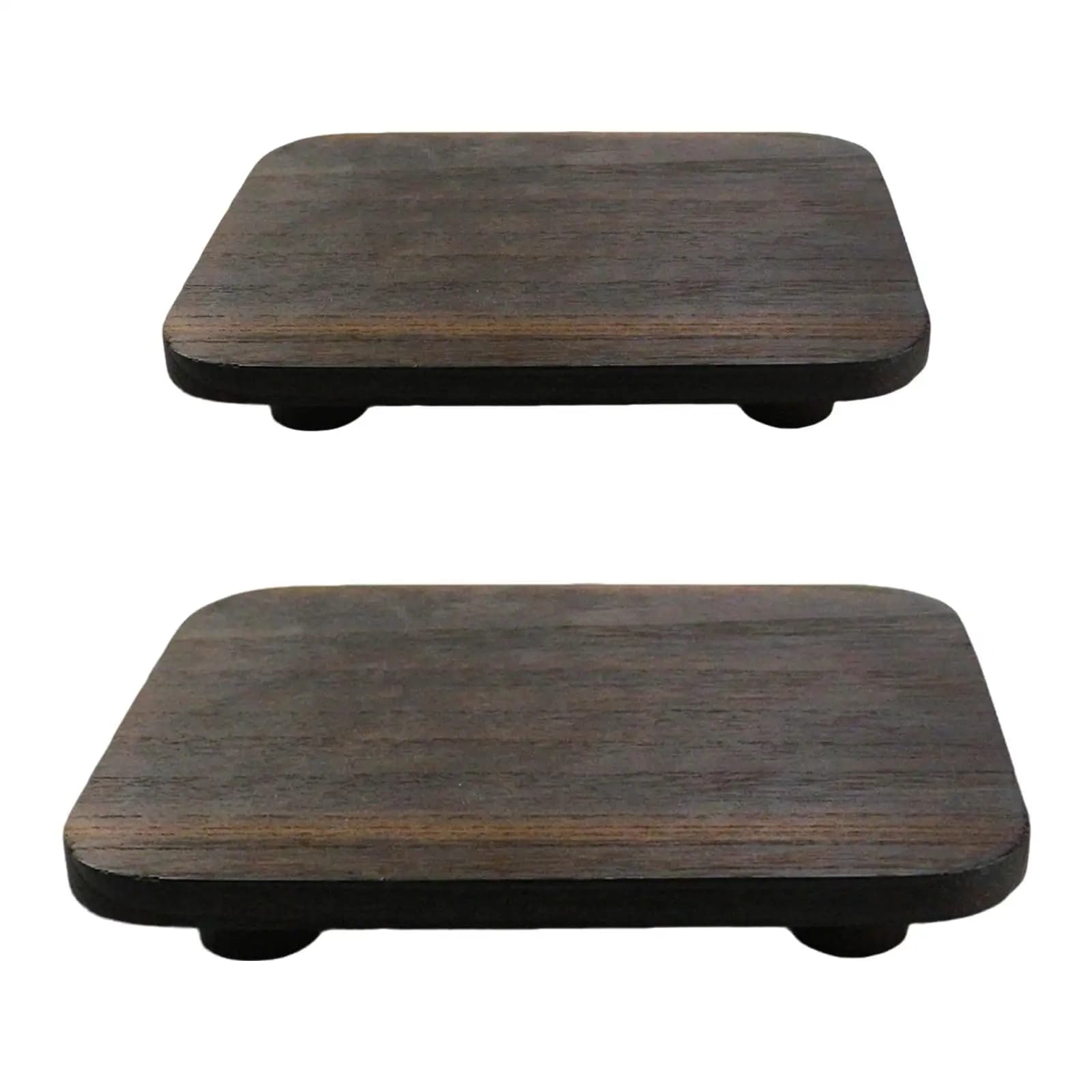 Wood Pedestal Stand Decorative Counter Decor Wood Riser Soap Tray Candle Plant Holder for Tissues Candle Plant Jewelry Kitchen