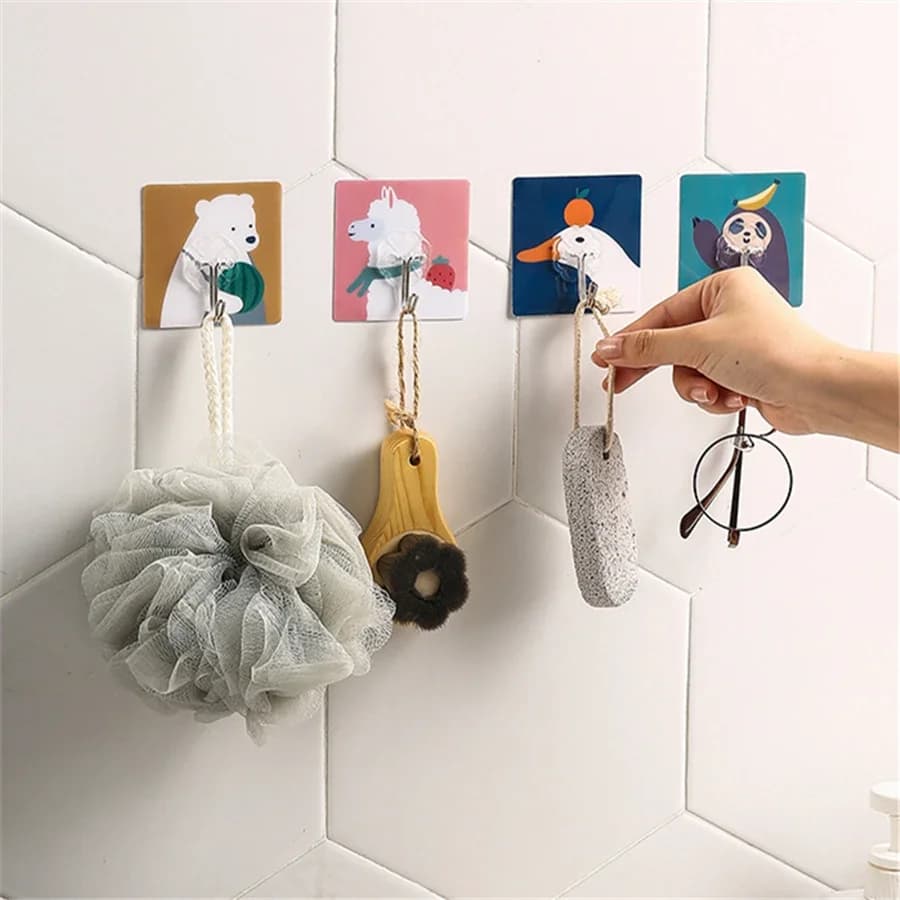 4 pezzi gancio da parete gancio a ventosa gancio da parete trasparente portapacchi impermeabile ganci per spina di alimentazione accessori da cucina per il bagno