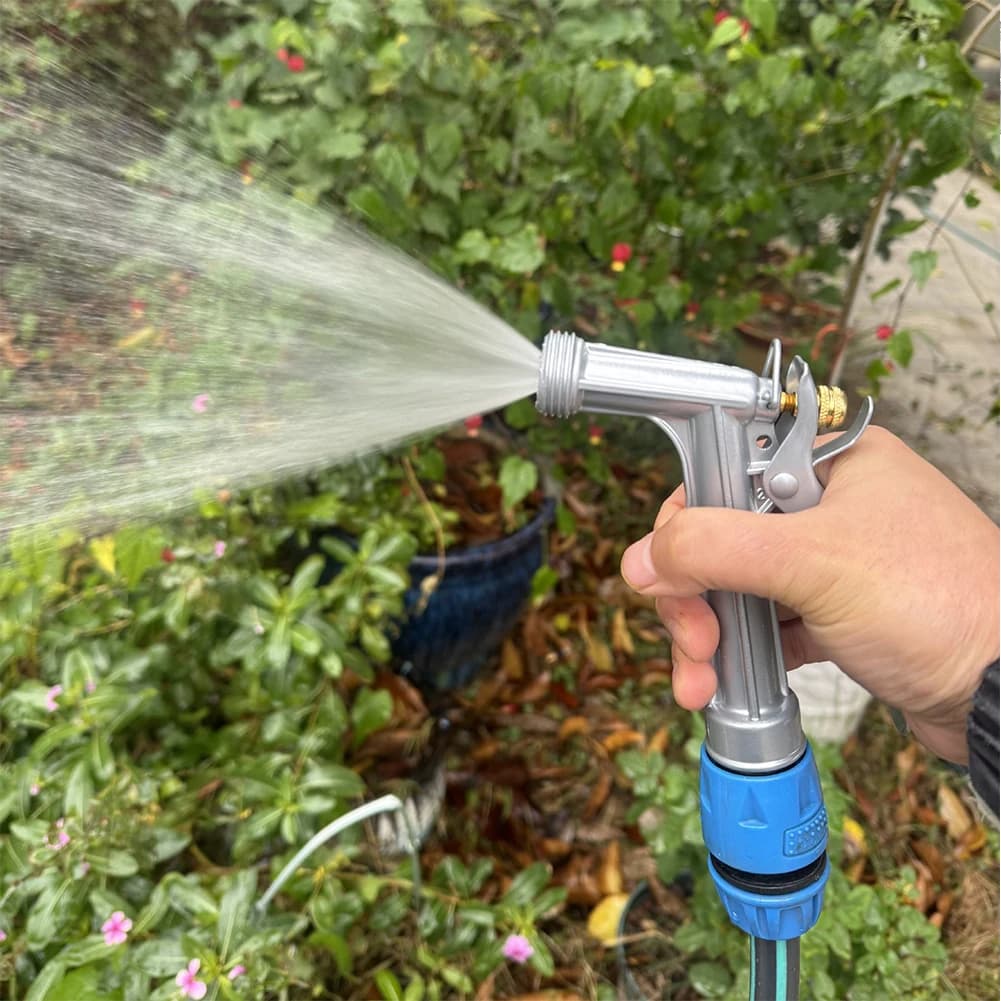 Zinc Alloy 5.5 inch portable irrigation nozzle with front thread, adjustable nozzle for garden irrigation