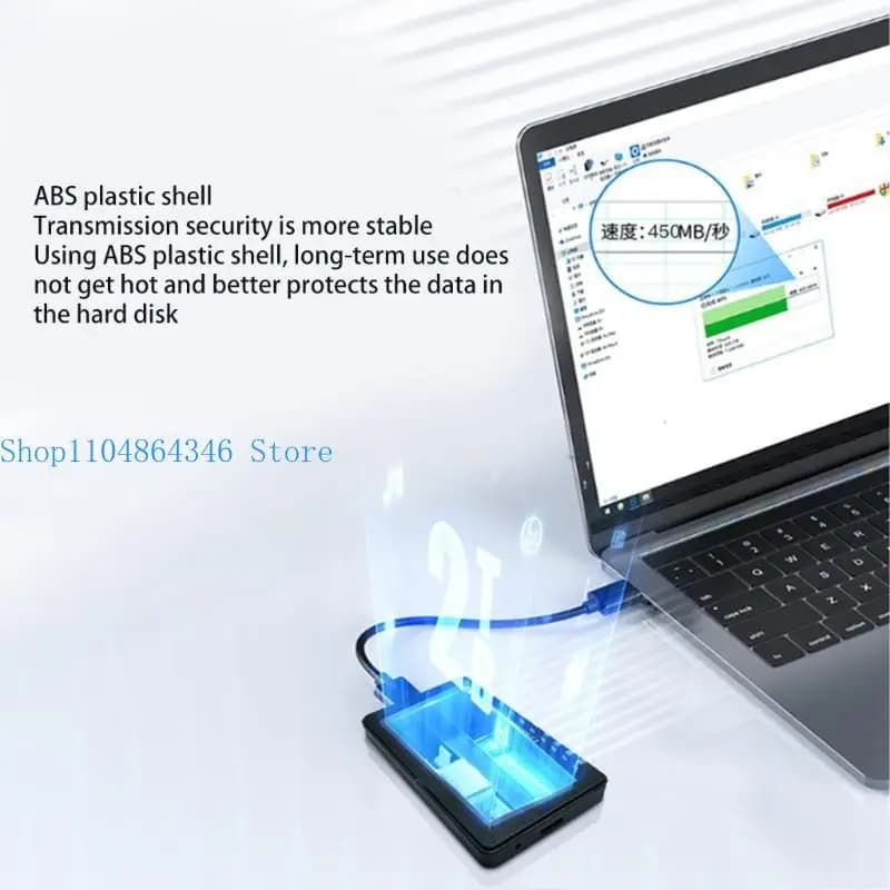 Disco rigido esterno portatile sottile da 2,5'' 652F per custodia HDD USB per PC/desktop/laptop
