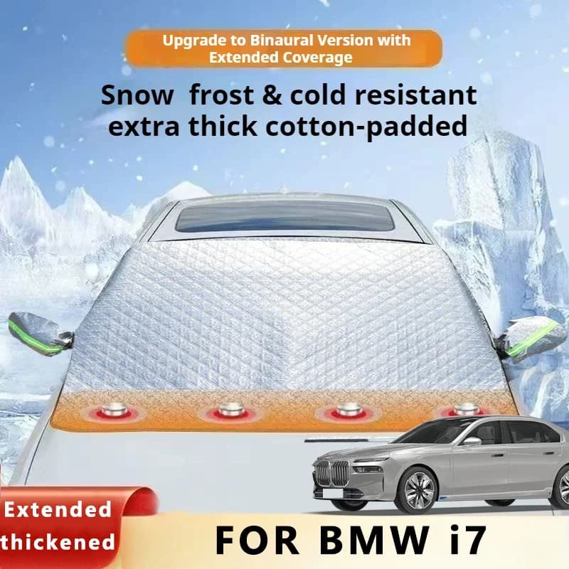 Addensato Auto Ora Parasole Parabrezza Copertura Con 5/9 Magneti Protezione UV Anti Neve Luce Solare Per BMW I7 XDrive60L G70