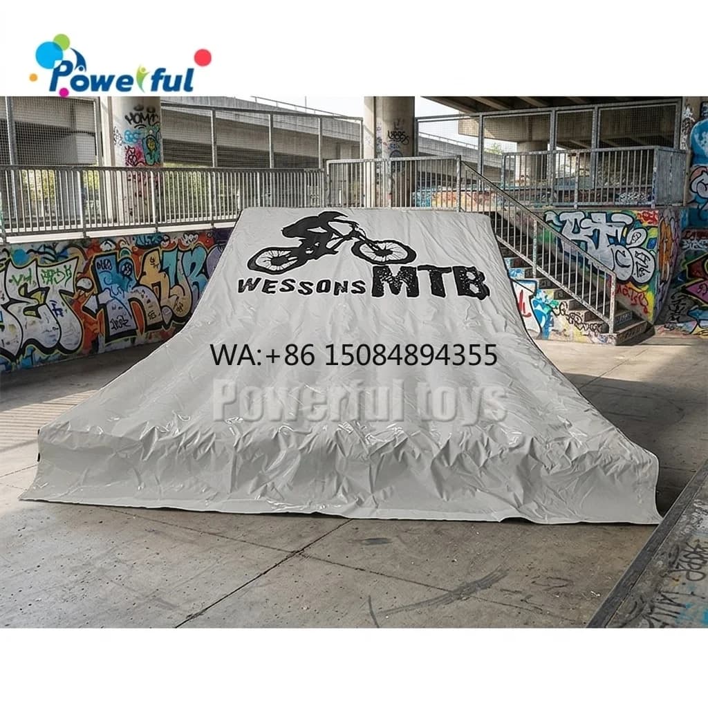 Commercial Outdoor Grade PVC Inflatable Rescue Mat Stunt Bike Ramp Landing Airbag Jump Airbag Soft Landing Pillow Castles