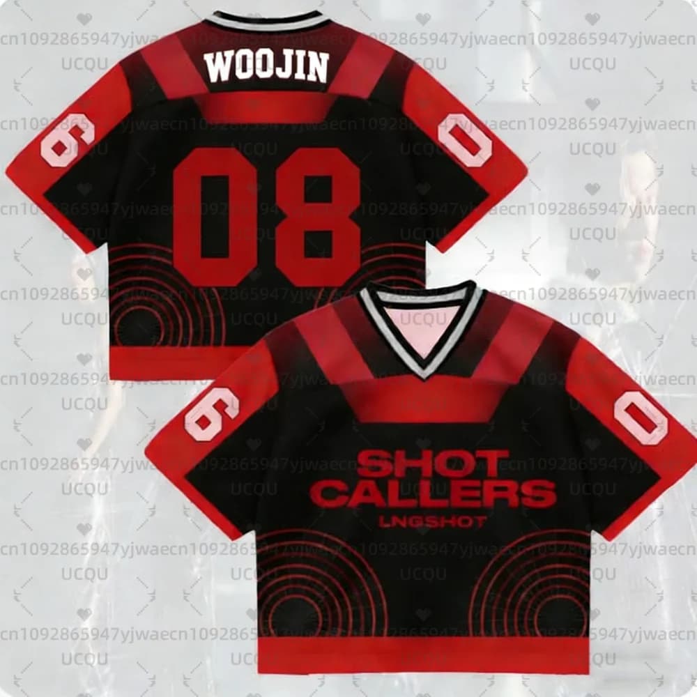 T-shirt Estiva LNGSHOT Kpop alla Moda a Maniche Corte da Uomo e Donna, Maglia da Calcio, T-shirt con Scollo a V per Album Kpop, Top