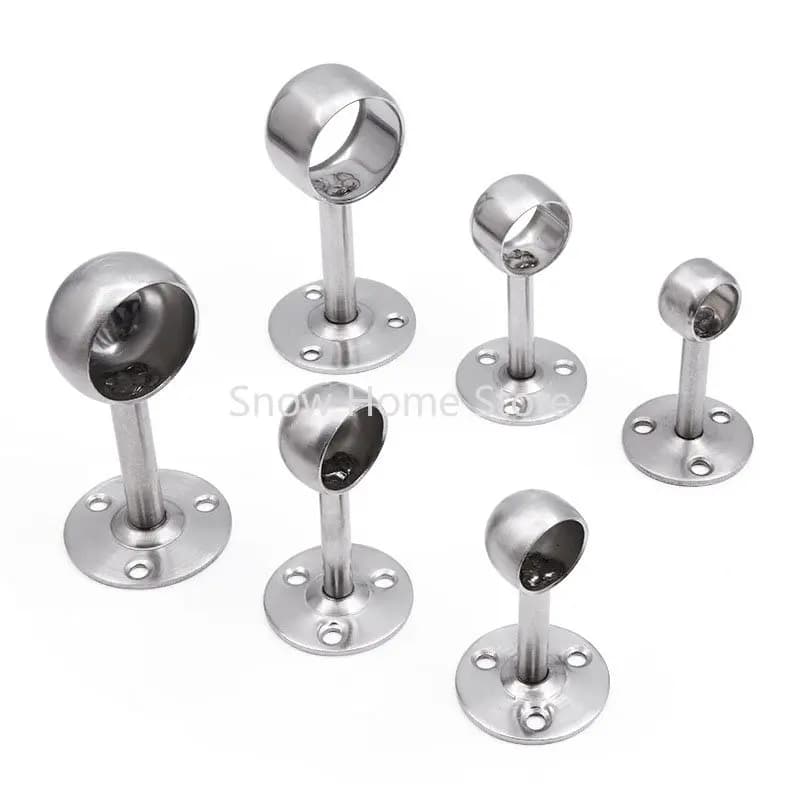 Sedile flangiato Porta asciugamani a sfera in acciaio inossidabile Porta asciugamani a tubo tondo Accessori per mobili con testa di monaco
