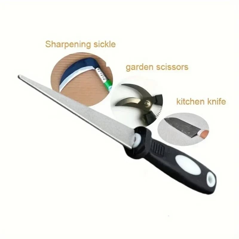 Stone for sharpening knives with flat and curved double-sided design, easy handle, sharpeners.
