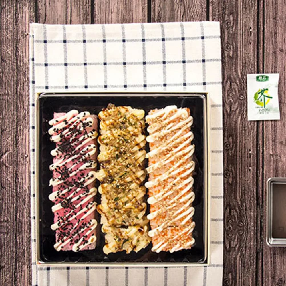 Set di 5 Contenitori per Sushi Stile Giapponese, Eco-Friendly, Multi-Scomparto, per Sashimi, Riso, Preparazione Pasti e Viaggi