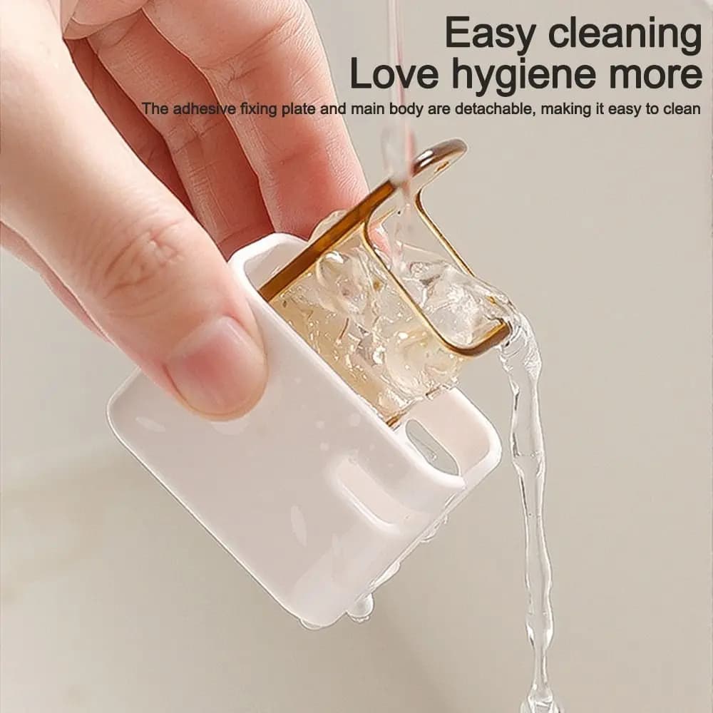 Durable Dustproof Toothbrush Holder Flip-top Wall Mounted Electric Toothbrush Storage Rack Toothbrush Storage Box