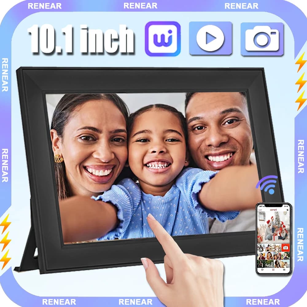 Digital frame 10.1 inch 16G 1280x800 Touch-screen Photo frame Automatic rotation Photo sharing via APP Uhale Christmas Gifts
