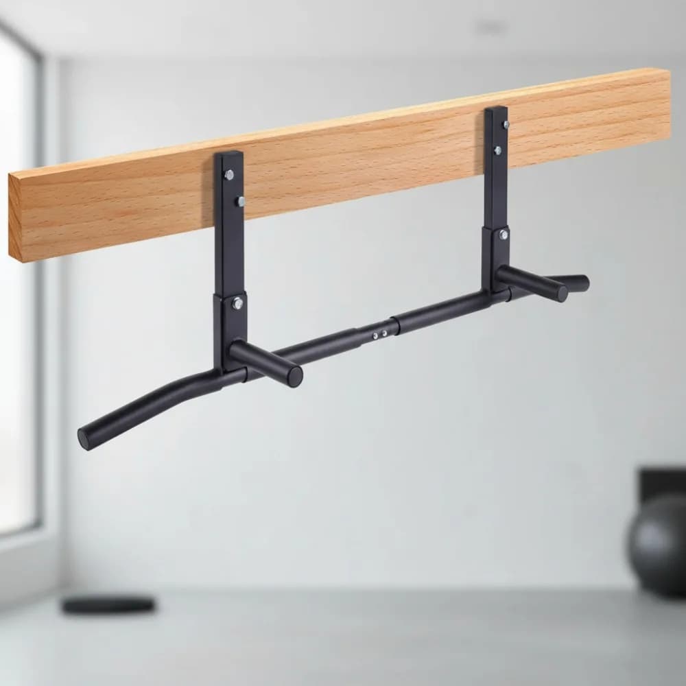 Ceiling bar for heavy loads, 42 inch multi-handle pull bar for home gym and crossfit training