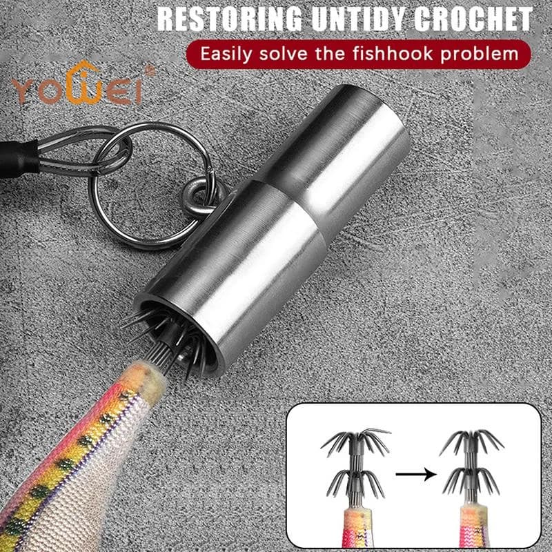 Latest Stainless Steel Squid Hook Corrector Octopus Hook Recovery Tool For Carp Fishing Hook Needle Fishing Equipment