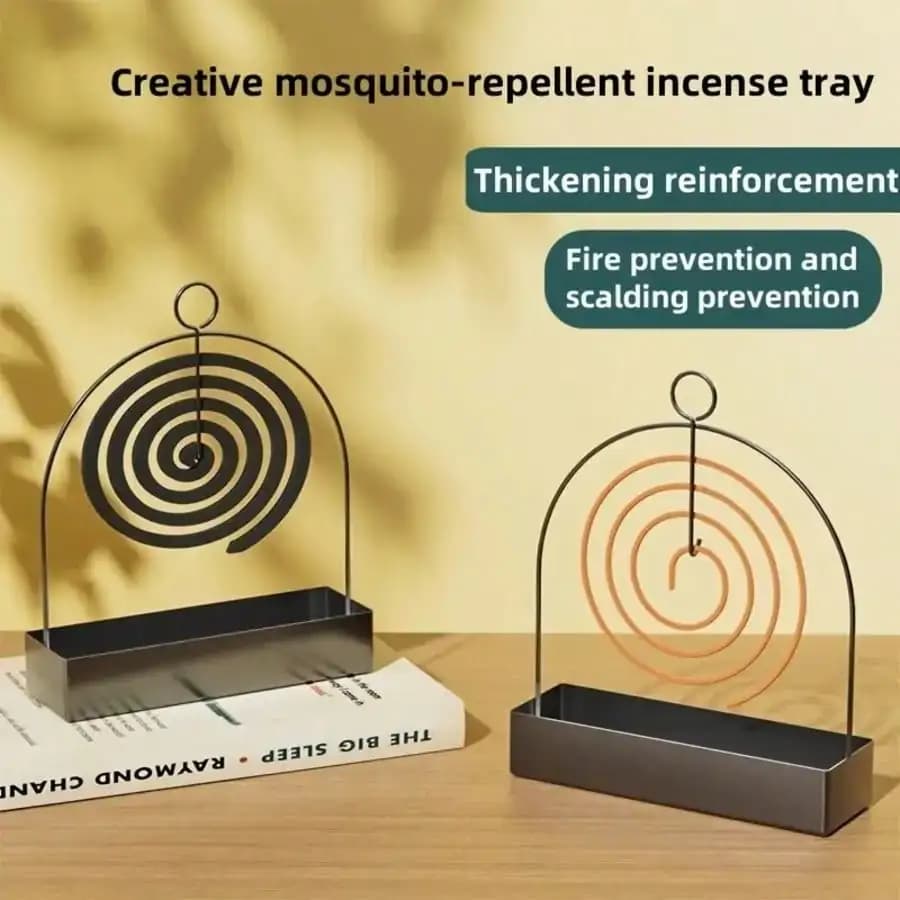 Mosquito coil holder. Hang mosquito coils or sandalwood incense sticks. Suitable for living rooms, bedrooms and outdoor camping.