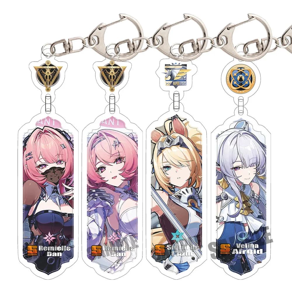 Game Zenless Zone Zero Remielle Dan Acrylic Keychain Aria Cissia Backpack Keyring Pendant Nicole Demara Decorative Ornament