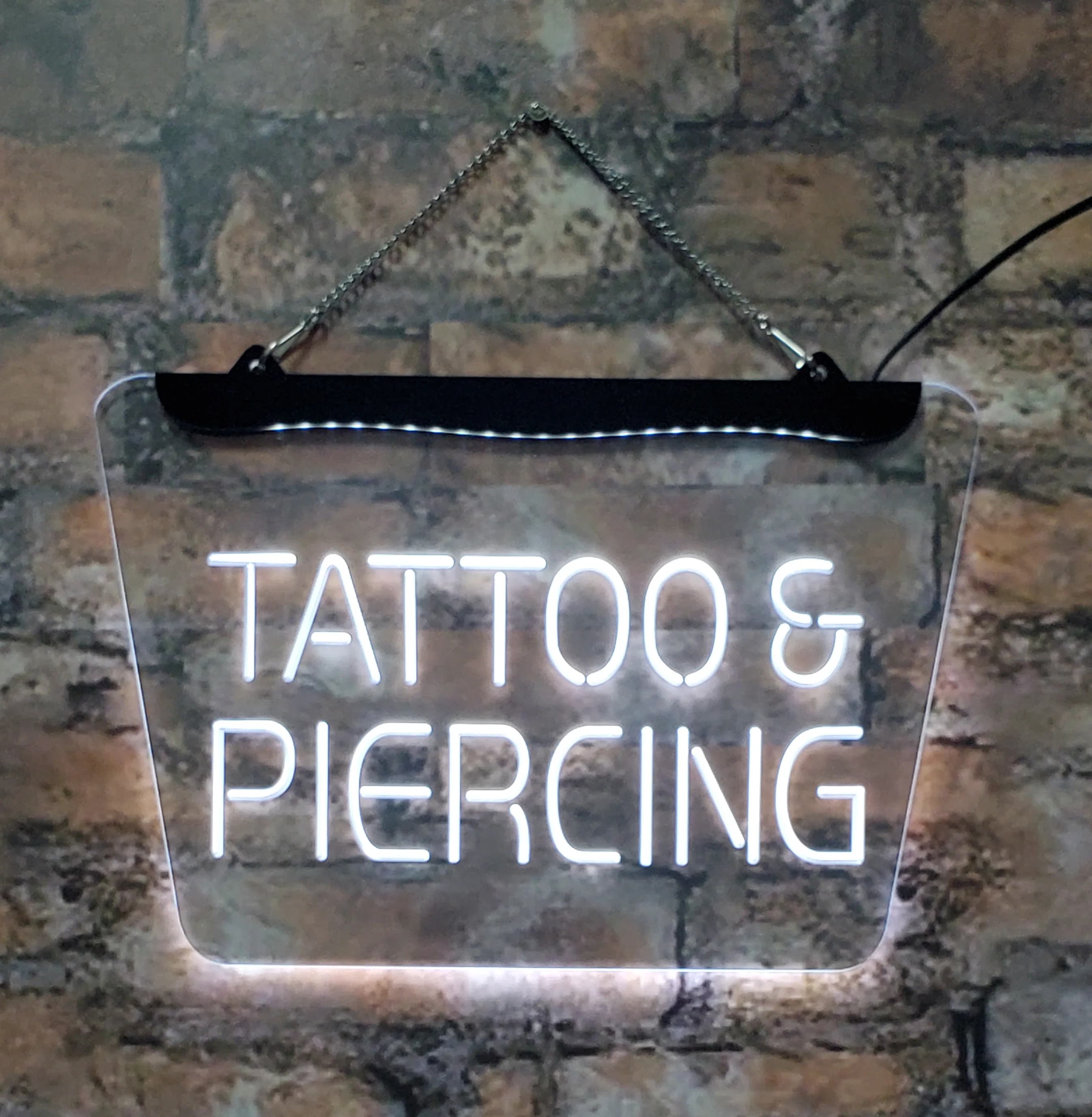 Insegna al neon a LED per salone di bellezza, piercing e tatuaggi, decorazione per sala riunioni in acrilico, arte da parete per interni, rosso 20*30 per negozio, men cave, feste