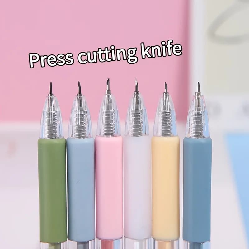 1 pz Kawaii Art Utility Knife Pen Knife Cut Stickers Scrapbooking Utensile da taglio Express Box Coltello Materiale scolastico Artigianato fai da te