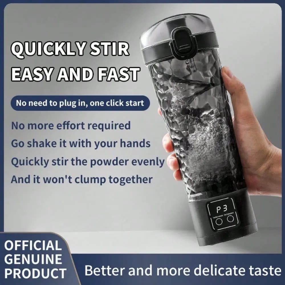 Shaker elettrico per proteine, frullatore per proteine in polvere, miscelazione OneTouch, portatile e a prova di perdite, potente dissoluzione rapida in 10 secondi