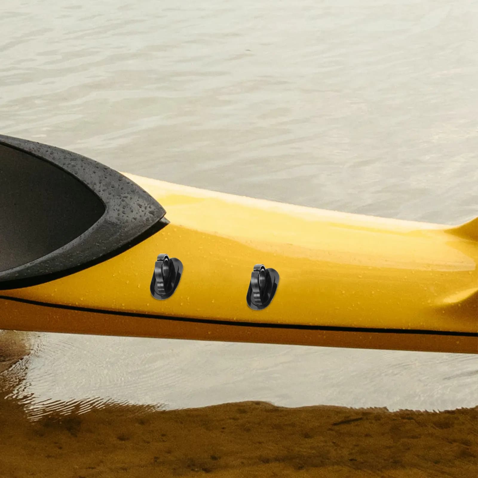 2 Pezzi Clip Porta Pagaia per Kayak, Morsetti di Posizionamento per Barche, Accessori Neri per la Pesca