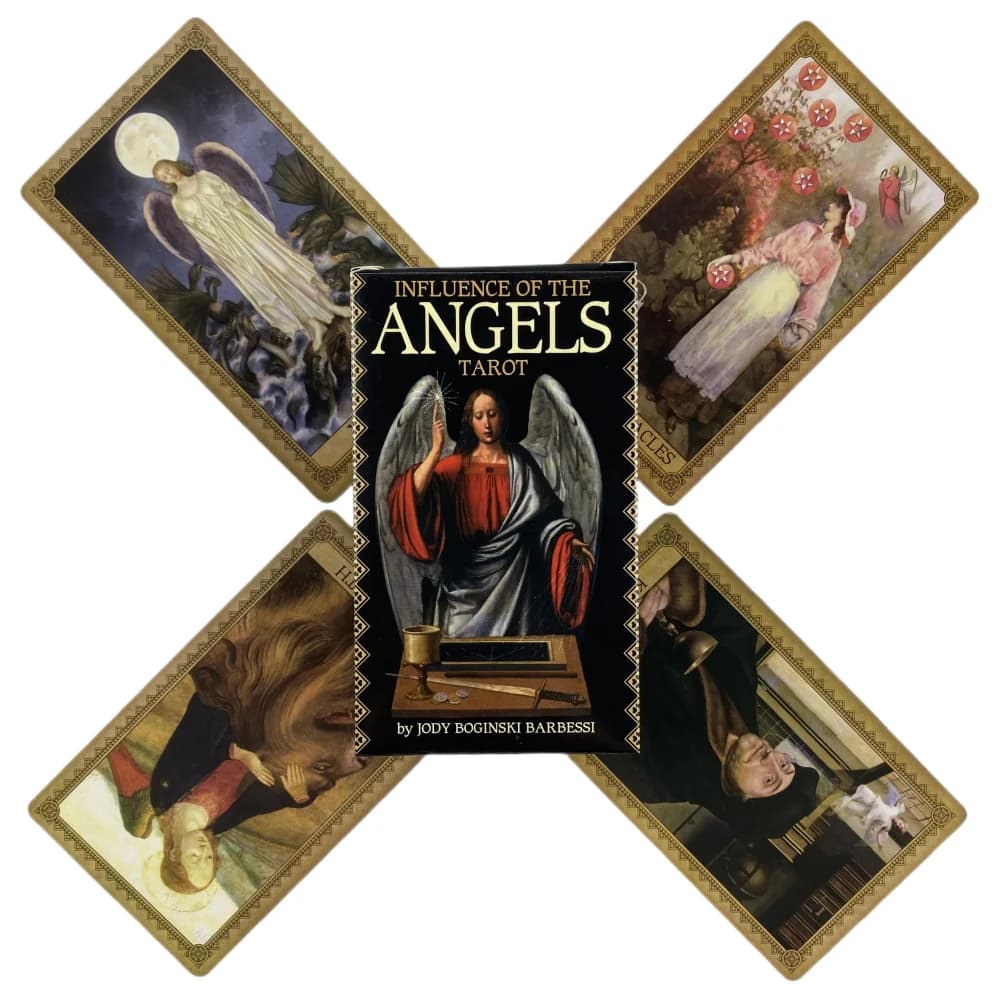 Influenza degli angeli Tarocchi Carte Un mazzo da 78 Oracle Visioni inglesi Divinazione Edizione Borad Giocare a giochi